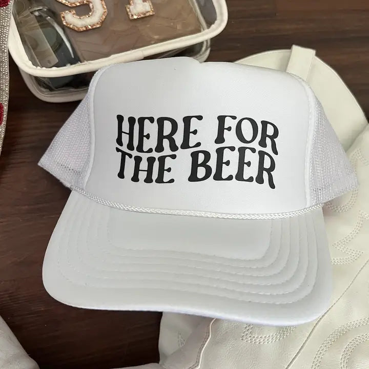 Here for the Beer Trucker Hat The Happy Southerner 