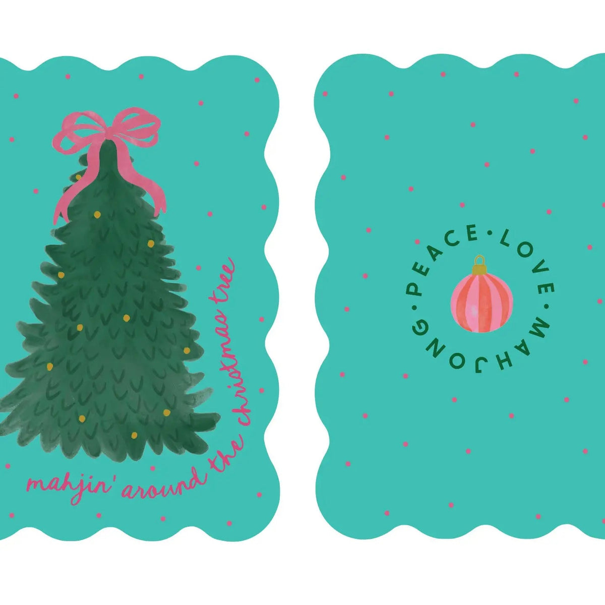 Holiday Tile Shufflers (Set of 2) Aqua tree The Happy Southerner 