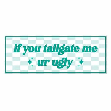 If You Tailgate Me Bumper Sticker Decal, Funny Car Sticker The Happy Southerner 