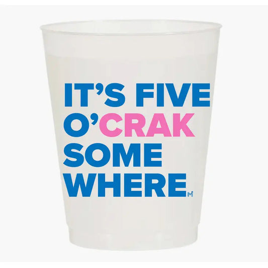 “It’s 5 O’Crak Somewhere” Mahjong Frost Flex Cups The Happy Southerner 