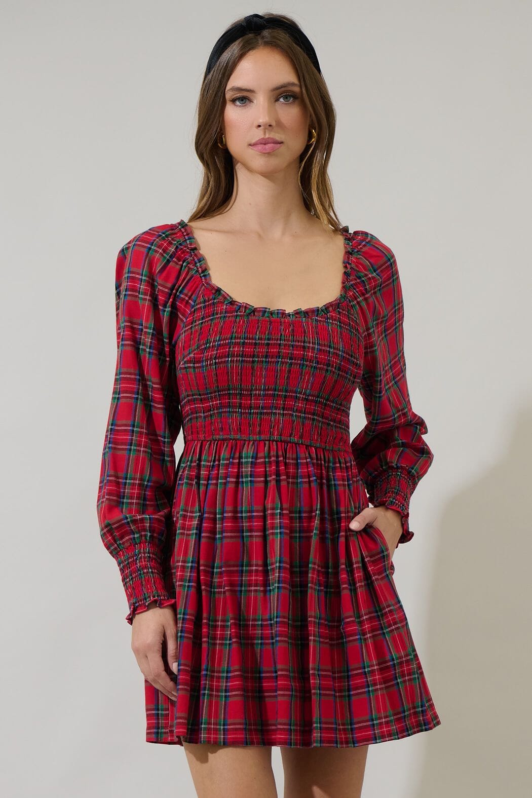 Jace Plaid Mini Dress The Happy Southerner 