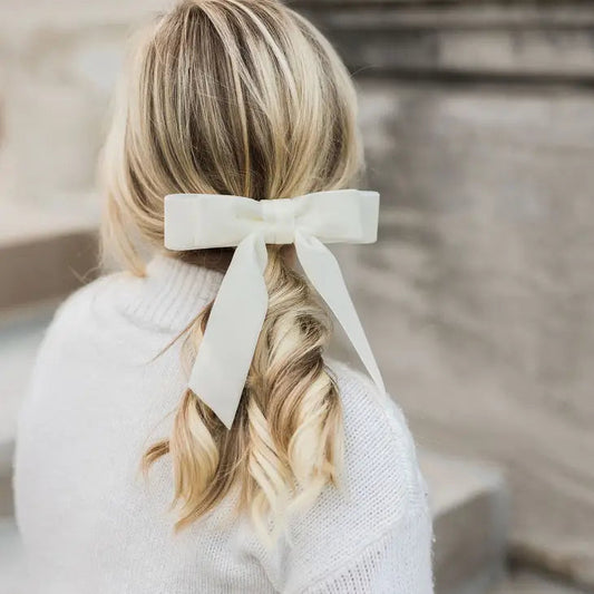 Judy Short Bow Barrette - Ivory The Happy Southerner 