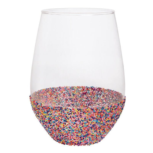 Jumbo Wine Glass - Confetti Sprinkle Dip The Happy Southerner 