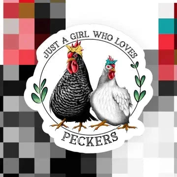 Just A Girl Who Love Chickens Sticker The Happy Southerner 