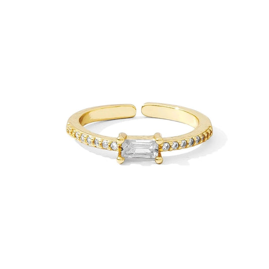 Just a Touch of Color Pavé Adjustable Ring The Happy Southerner Clear 