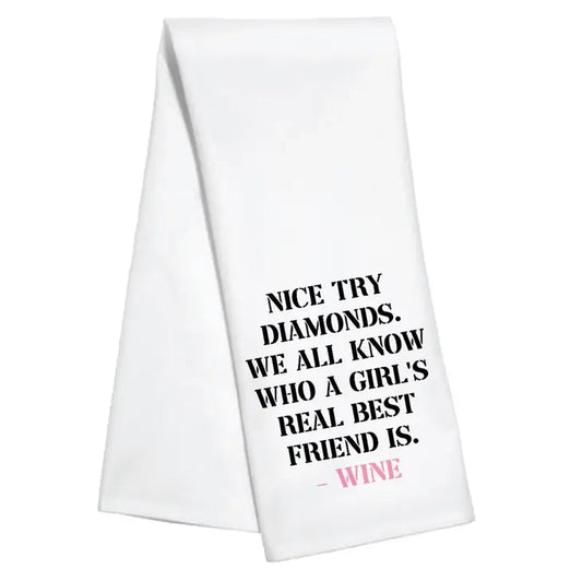 Kitchen Towel - Nice Try Diamonds The Happy Southerner 