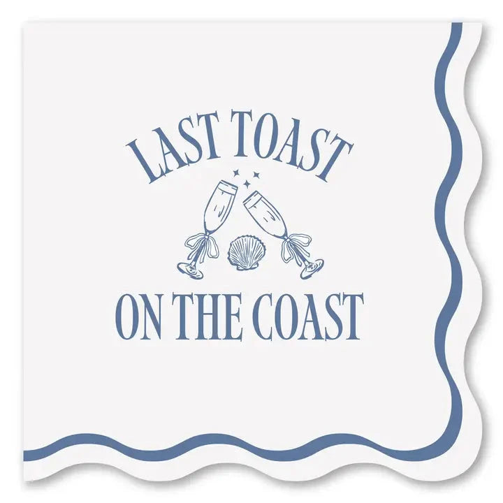 Last Toast On the Coast – Bachelorette Cocktail Napkins The Happy Southerner 