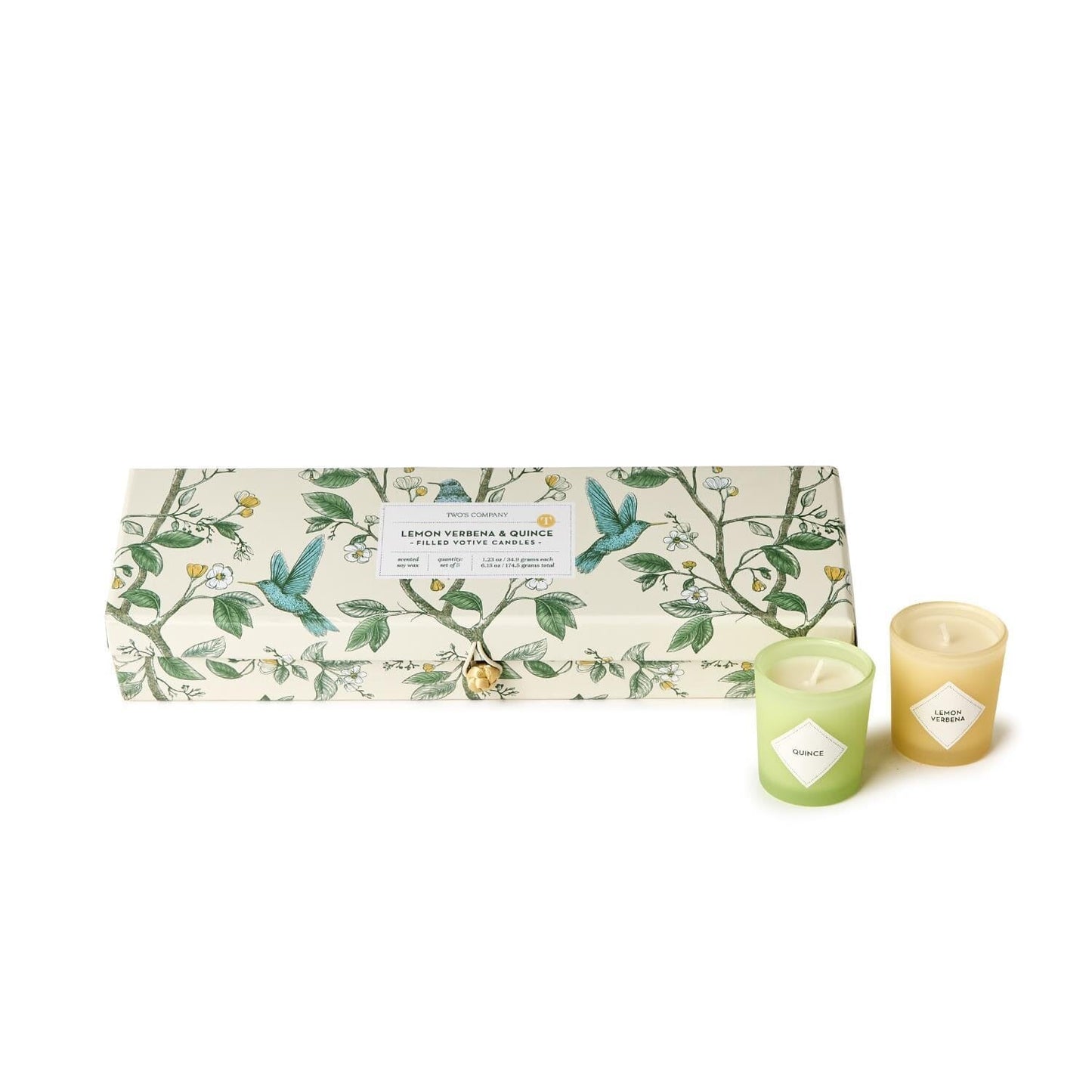 Lemon Verbena and Quince Set of 5 Scented Candles in Gift Box The Happy Southerner 