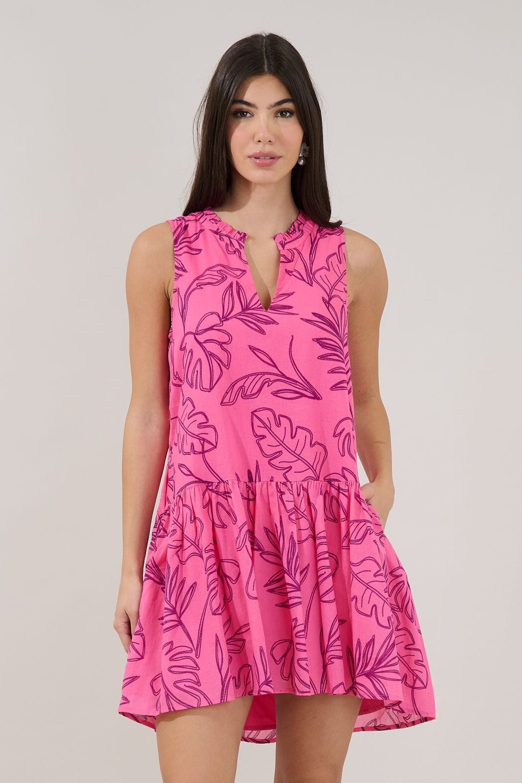 Loly Trapeze Mini Dress Dillie Floral The Happy Southerner 