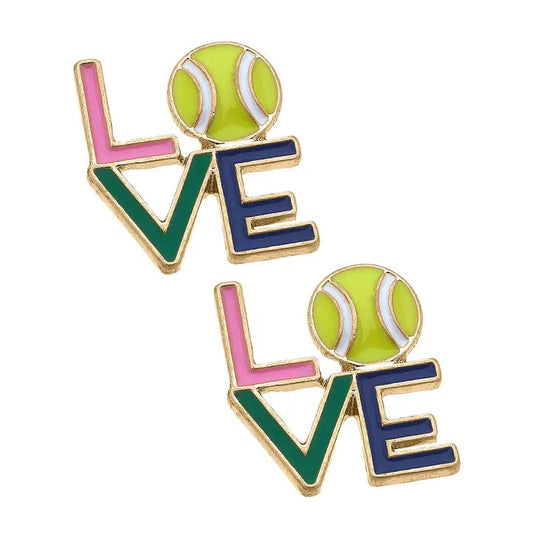 Love Tennis Earrings The Happy Southerner 