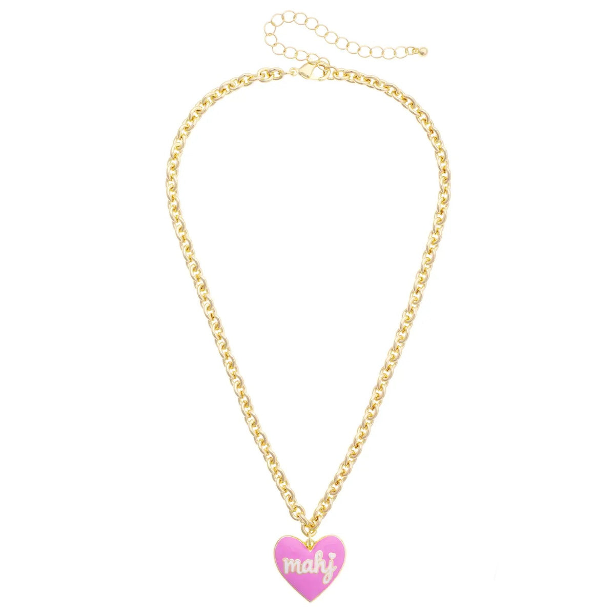 Mahj Enamel Heart Necklace The Happy Southerner 