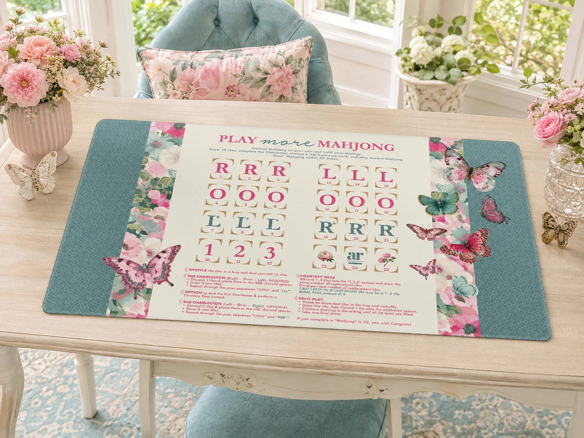 Mahj In Bloom Solo Play Mahjong Mat The Happy Southerner 