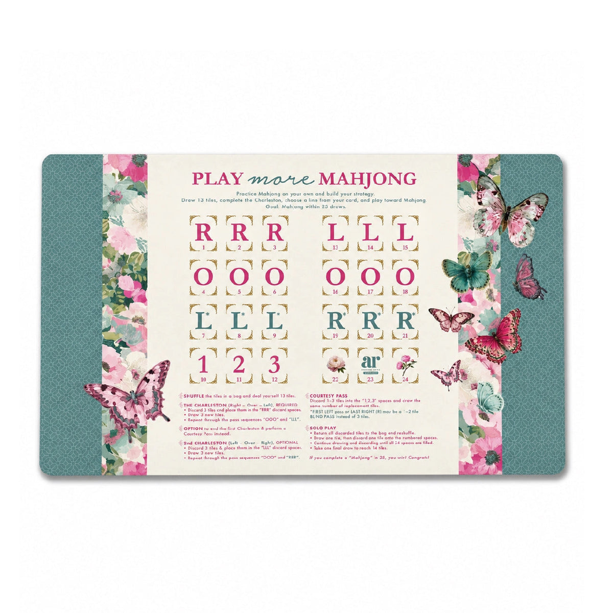 Mahj In Bloom Solo Play Mahjong Mat The Happy Southerner 