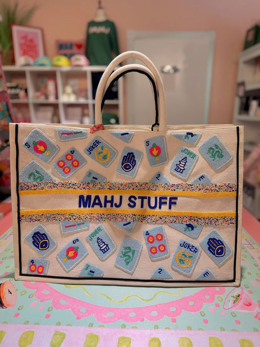 Mahj Stuff Large Beaded Bag The Happy Southerner 