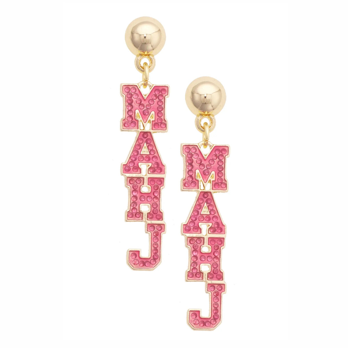 Mahj Varsity Outline Earrings The Happy Southerner 