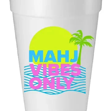 Mahj Vibes Only Foam Cups The Happy Southerner 