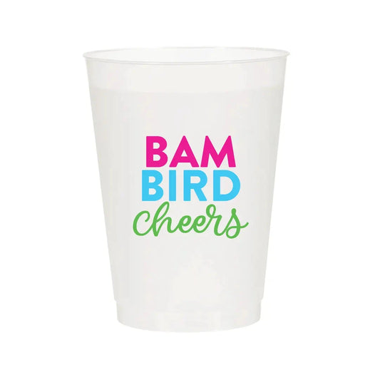 Mahjong Bam Bird Cheers Frosted Cups The Happy Southerner 