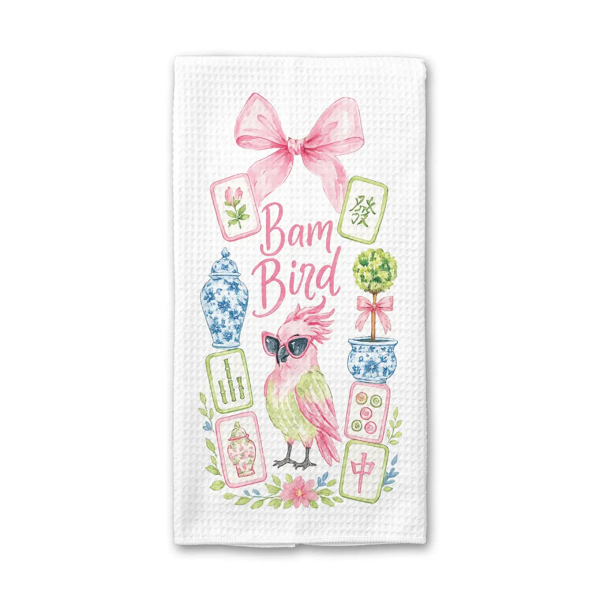 Mahjong Bird Bam Kitchen Towel The Happy Southerner 
