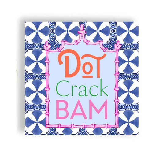 Mahjong Blue Tile 24ct Cocktail Napkin The Happy Southerner 