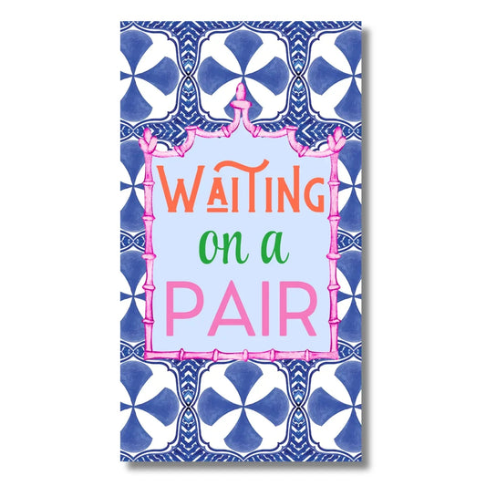 Mahjong Blue Tile "Waiting On A Pair" Guest Napkins The Happy Southerner 