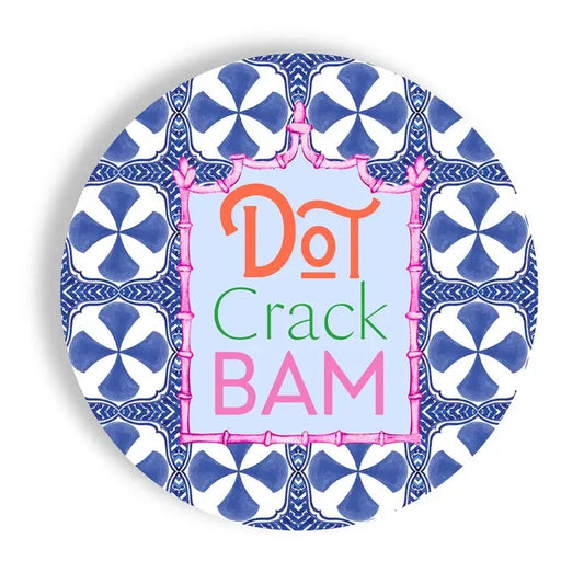 Mahjong Blue Tiles 24ct 7" Paper Plates(Appetizer/Dessert) The Happy Southerner 