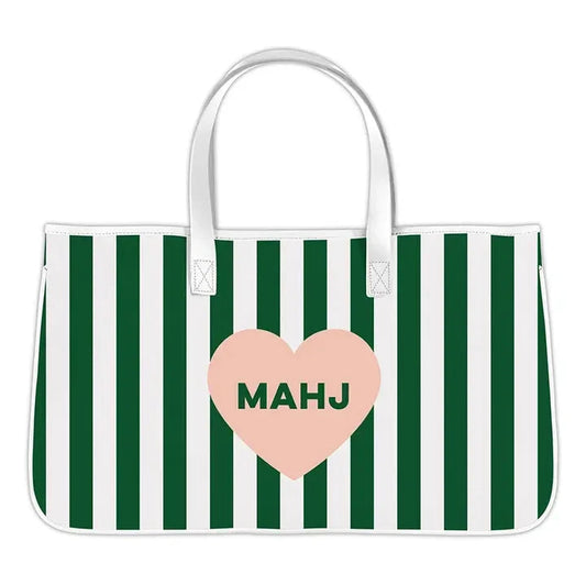 Mahjong Canvas Tote - Mahj Heart The Happy Southerner 