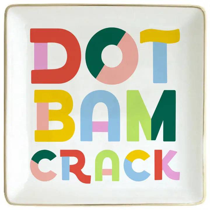 Mahjong Ceramic Trinket Dish | Dot Bam Crack The Happy Southerner 