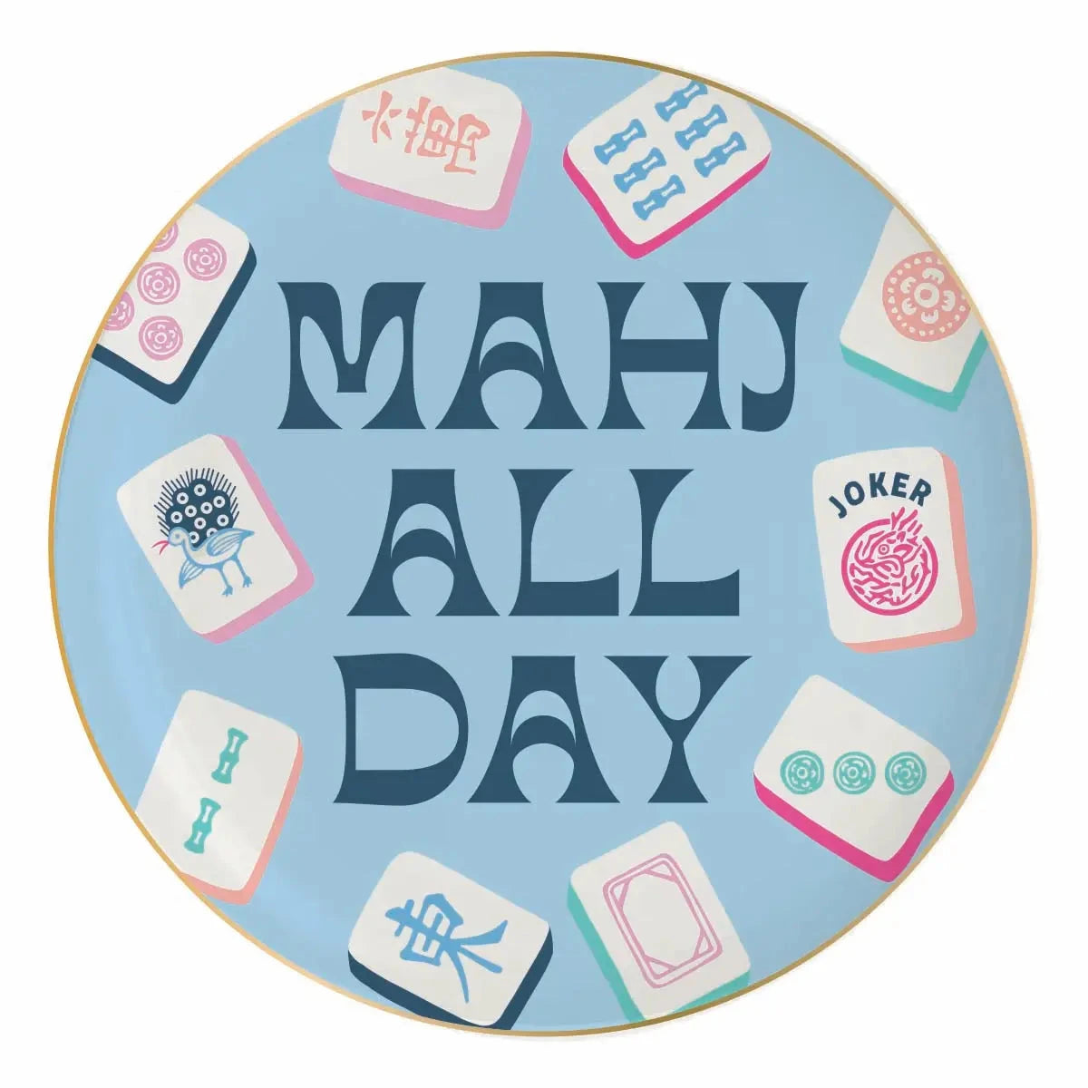 Mahjong Ceramic Trinket Tray | Mahj All Day Trinket Dish The Happy Southerner 