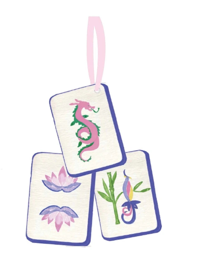 Mahjong Christmas Ornament - 3 Tiles The Happy Southerner 