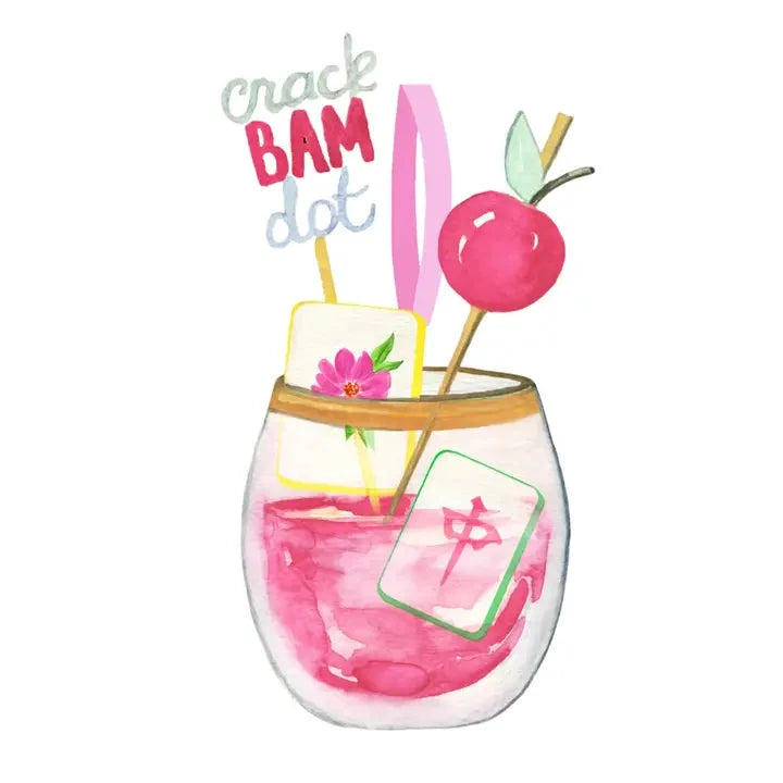 Mahjong Christmas Ornament - Cocktail The Happy Southerner 