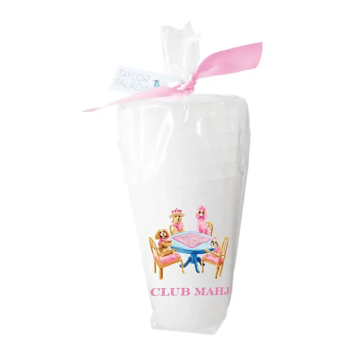 Mahjong Dogs Frosted Cup The Happy Southerner 