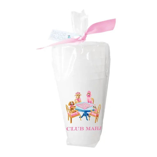Mahjong Dogs Frosted Cup The Happy Southerner 