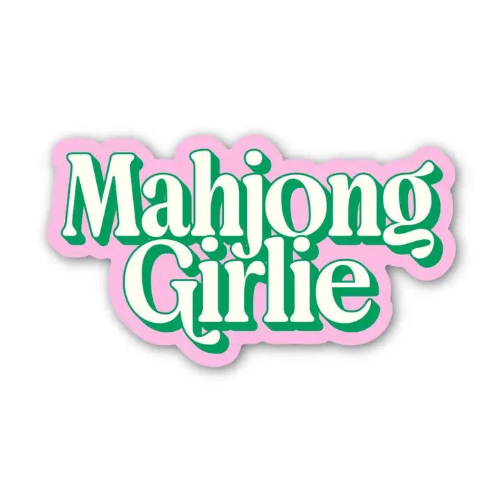Mahjong Girlie Text Mahjong Sticker The Happy Southerner 