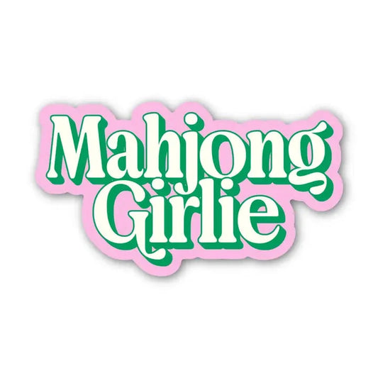 Mahjong Girlie Text Mahjong Sticker The Happy Southerner 