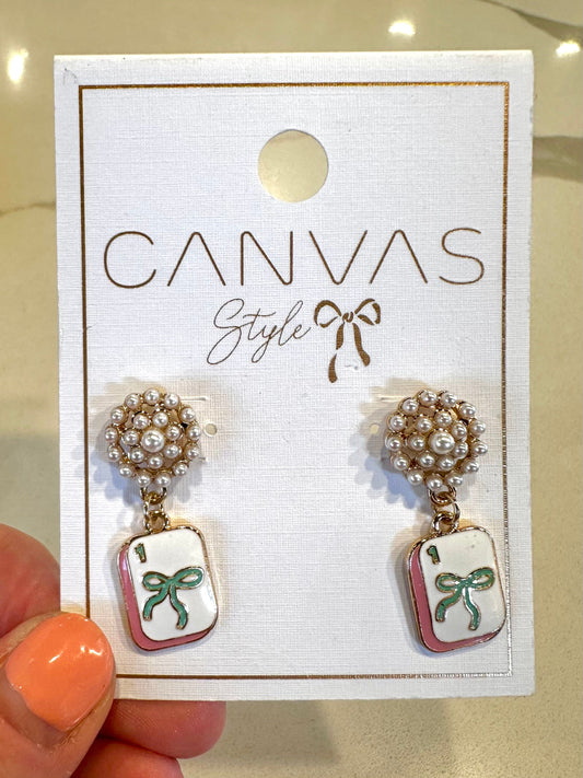 Mahjong Heart Dangle Earrings The Happy Southerner 