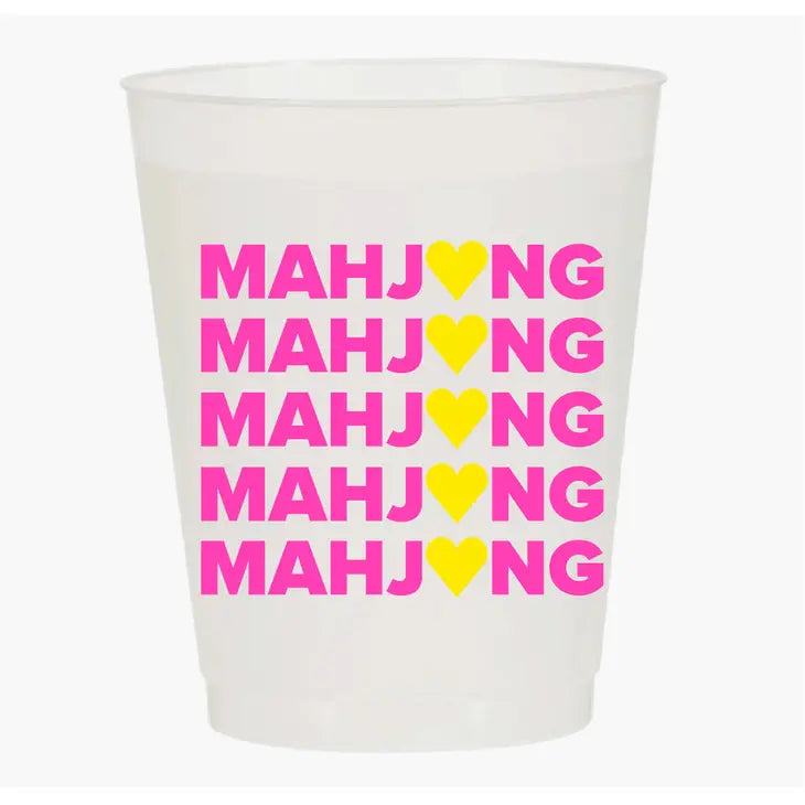 "Mahjong Heart X 5" Frost Flex Cups The Happy Southerner 