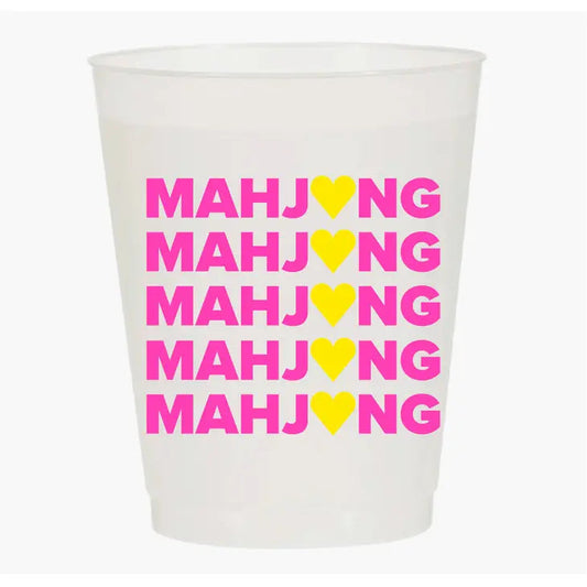 "Mahjong Heart X 5" Frost Flex Cups The Happy Southerner 