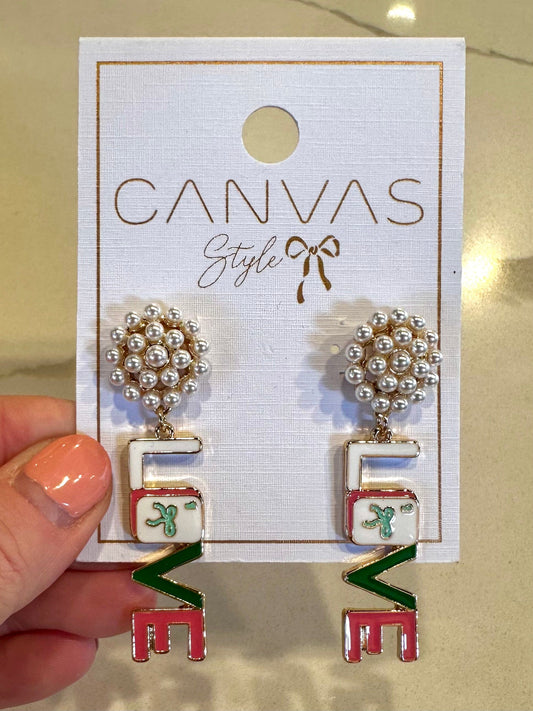 Mahjong Love Earrings The Happy Southerner 