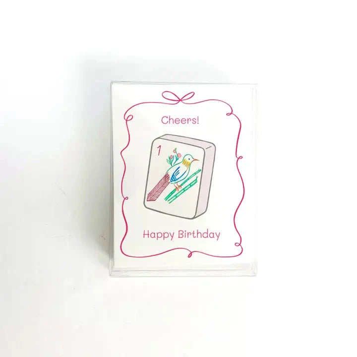 Mahjong One Bam Bird Cheers! Birthday Card The Happy Southerner 