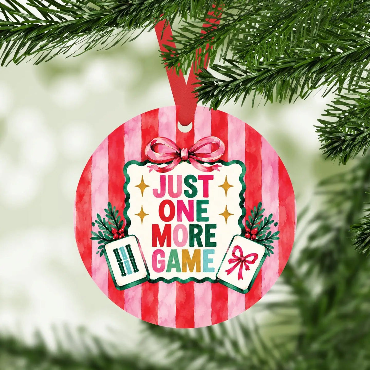 Mahjong One More Game Christmas 2026 Ornament The Happy Southerner 