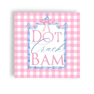 Mahjong Pink Plaid 24ct Cocktail The Happy Southerner 