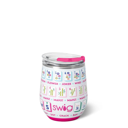 Mahjong Stemless Wine Tumbler 12oz The Happy Southerner 