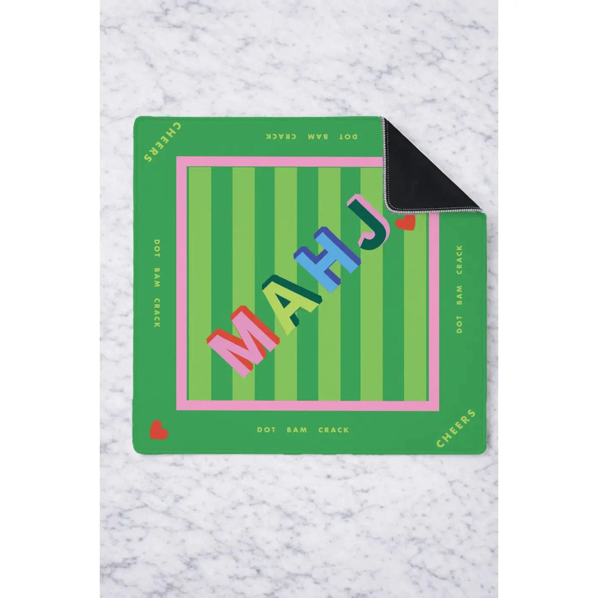 Mahjong Tile Mat Green & Pink The Happy Southerner 