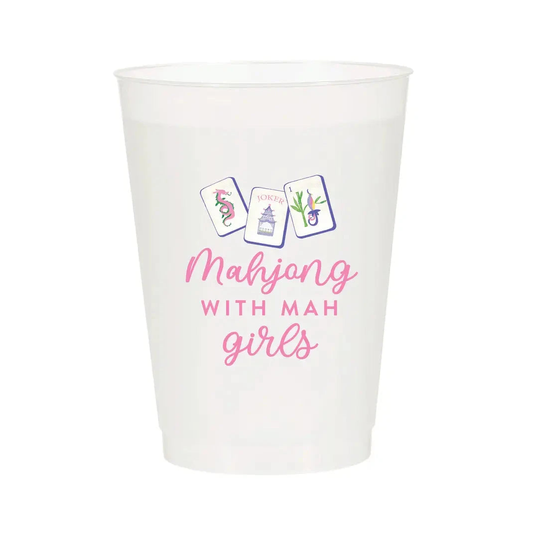 Mahjong with Mahj Girls Frosted Cups The Happy Southerner 
