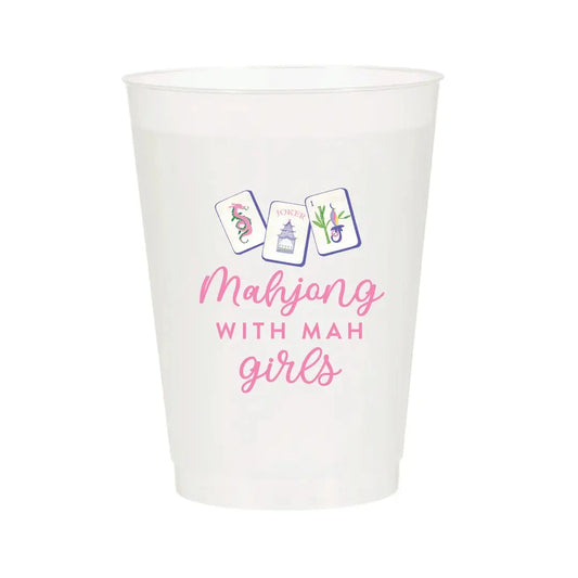 Mahjong with Mahj Girls Frosted Cups The Happy Southerner 