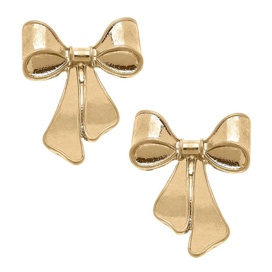 Maxwell Bow Stud Earrings The Happy Southerner 