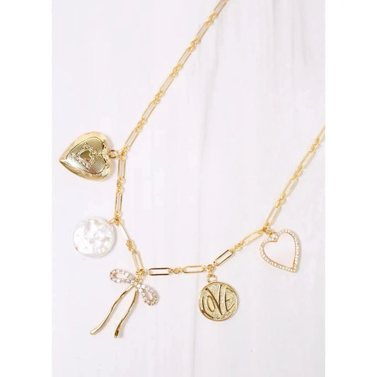 Mckeon Charm Necklace Gold The Happy Southerner 