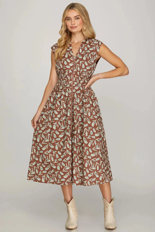 Meadow Leaf Midi Dress The Happy Southerner 