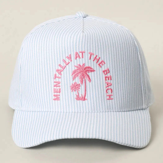 Mentally At the Beach Embroidered Trucker Hat The Happy Southerner 