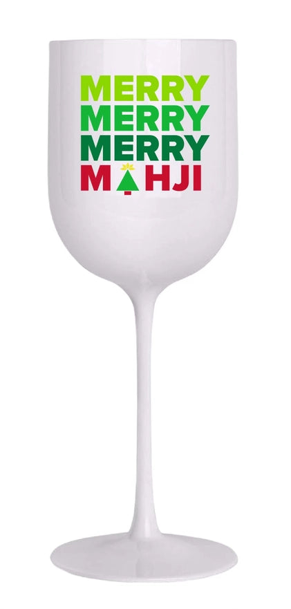 Merry Merry Meery Mahji Wine Glass The Happy Southerner 